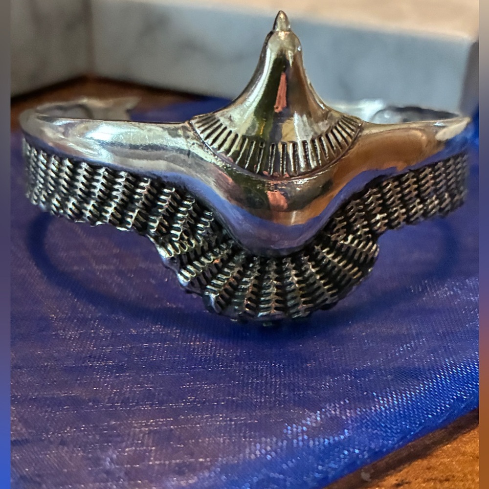 Vintage Silver Eagle Cuff Bracelet